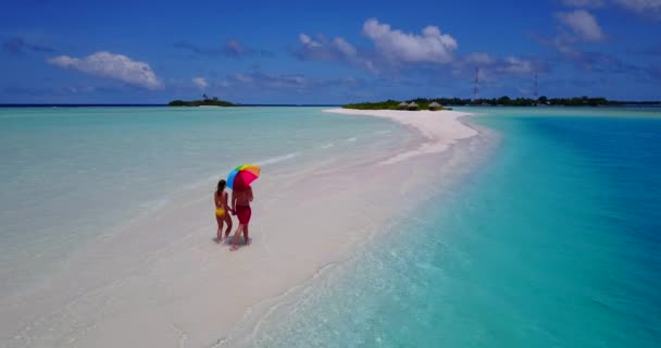 Літня Туристична Концепція Молода Пара Екзотичній Відпустці Карибах — стокове відео