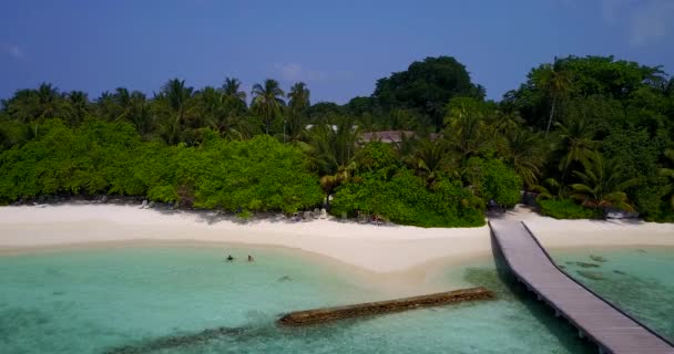 Summer Island Observeert Overdag Vanaf Drone Tropische Scene Bali Indonesië — Stockvideo