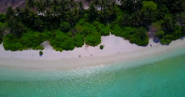 Κάτοψη Του Νησιού Ρηχά Νερά Καλοκαιρινή Σκηνή Στο Μπαλί Της — Αρχείο Βίντεο