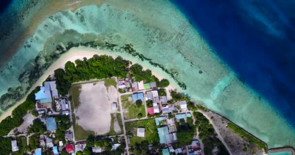 Isla Verde Con Estación Verano Naturaleza Tropical Bali — Vídeos de Stock