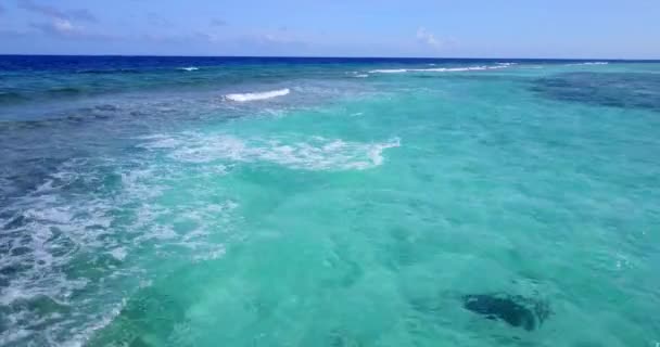 Pemandangan Atas Perairan Dangkal Alam Republik Dominika Karibia — Stok Video