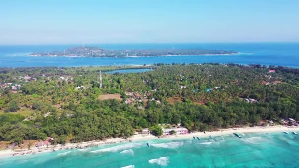 Ondas Marinhas Correndo Para Ilha Durante Dia Paisagem Verão Maldivas — Vídeo de Stock