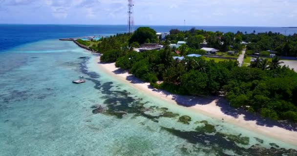 Ostrovní Pobřežní Oblast Dne Tropický Ráj Bora Bora Francouzská Polynésie — Stock video