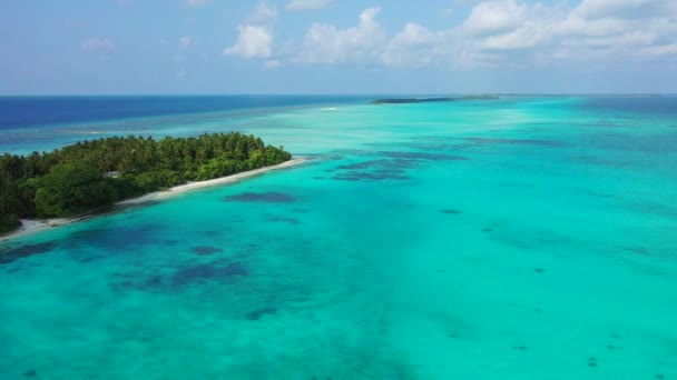 Úžasný Zelený Ostrov Modrou Čistou Vodou Letní Exotická Dovolená Jamajce — Stock video
