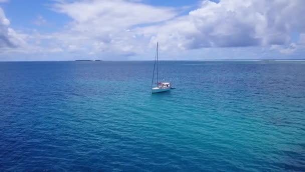 Boot Blauwe Zee Idyllisch Karakter Van Indonesië — Stockvideo