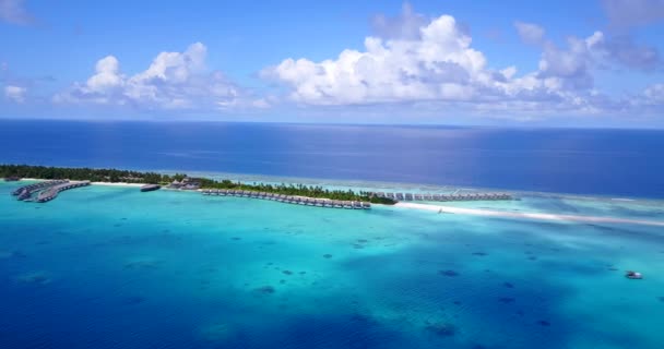 Tropische Meereslandschaft Natürlichen Hintergrund Natur Der Bahamas Karibik — Stockvideo