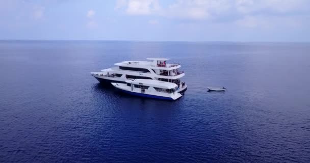 Yacht Moving Blue Sea Thailand Summer Trip — Stock Video