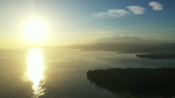 Wakacje Nad Morzem Zachodzie Słońca Idylliczny Charakter Indonezji — Wideo stockowe