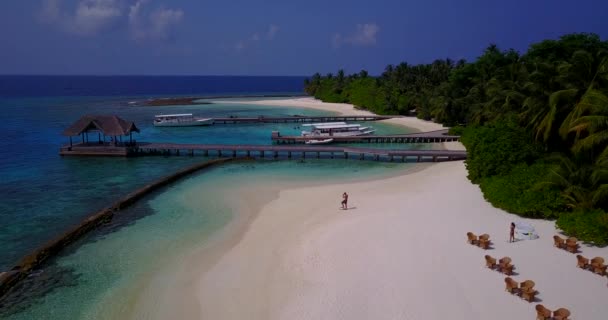 Vista Sulla Costa Soleggiata Paesaggio Naturale Bali Indonesia — Video Stock