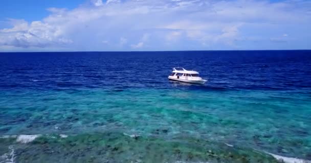 Luxusjacht Meer Tropisches Paradies Bora Bora Französisch Polynesien — Stockvideo