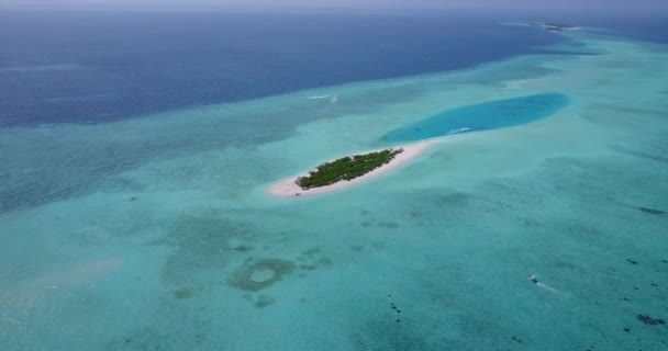 Terbang Tinggi Atas Pulau Hijau Perjalanan Eksotis Maladewa — Stok Video