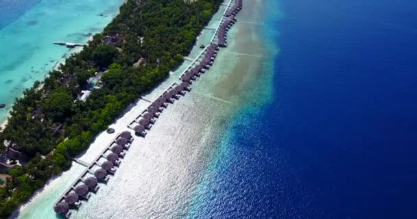 Vedere Top Stațiunii Vară Insulă Vacanță Exotică Maldive Asia Sud — Videoclip de stoc