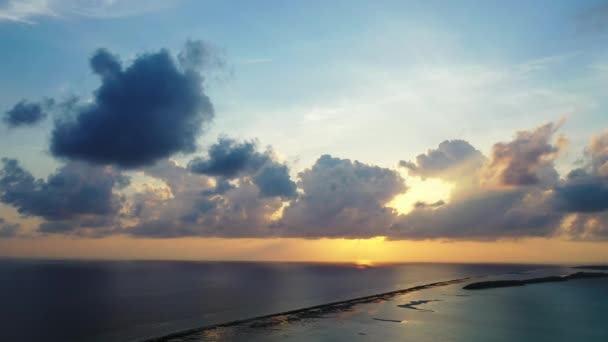 Kolorowy Zachód Słońca Nad Morzem Tropikalny Charakter Malezji Azja — Wideo stockowe