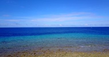 Deniz manzaralı sakin bir deniz. Bali, Endonezya 'da egzotik tatil.