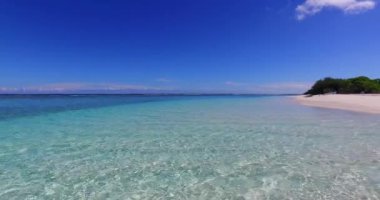 Gündüz vakti güneşli okyanus kıyıları. Hawaii, ABD 'nin egzotik manzarası.