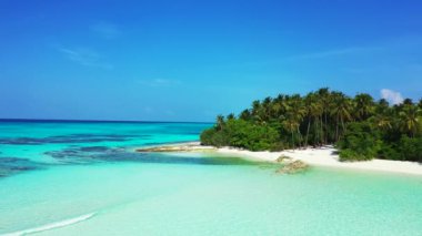 Shallow water at the island. Tropical nature of Bali, Indonesia. 