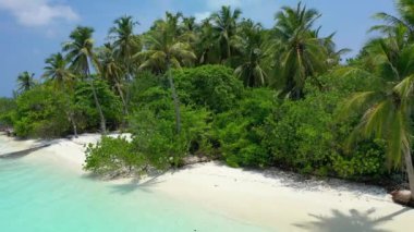 Turkuaz suyu olan bir sahil. Malezya, Asya 'nın muhteşem doğası.