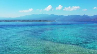 Sakin deniz manzarası. Bali, Endonezya 'da egzotik tatil.
