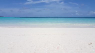 Turkuaz denizli beyaz plaj. Jamaika, Karayipler Manzarası.