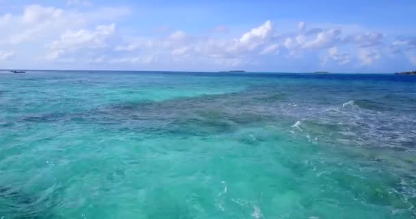 Спокійний Вид Море Літня Тропічна Сцена Домініканській Республіці Карибське Море — стокове відео