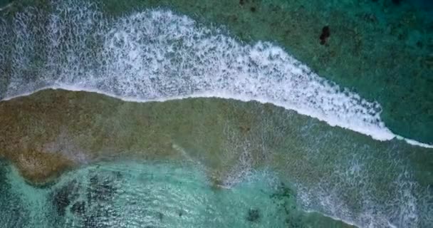 Fondo Natural Del Mar Ondulado Vacaciones Verano Bali Indonesia — Vídeo de stock