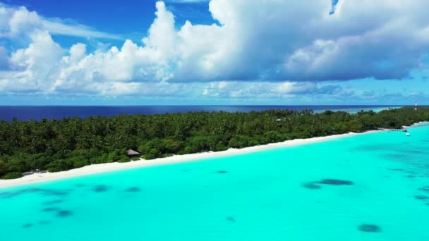 Strahlend Türkisfarbenes Meer Die Tropische Insel Natur Von Bali Indonesien — Stockvideo