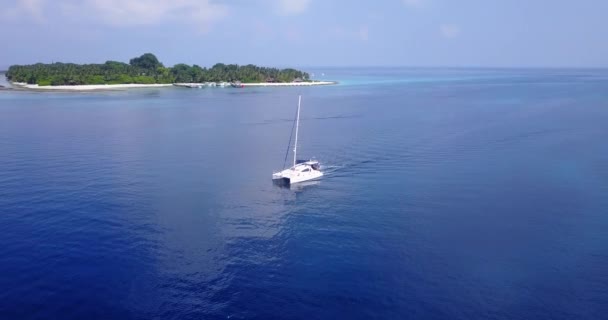 Navio Cruzeiro Luxo Incrível Super Iate Ilha Exótica Nas Bahamas — Vídeo de Stock