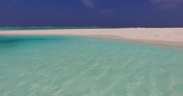 Acque Poco Profonde Increspate Con Cielo Blu Scuro Gita Alle — Video Stock