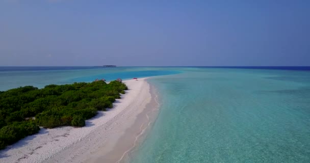 Havadan Ada Manzaralı Fiji Okyanusya Nın Doğal Manzarası — Stok video