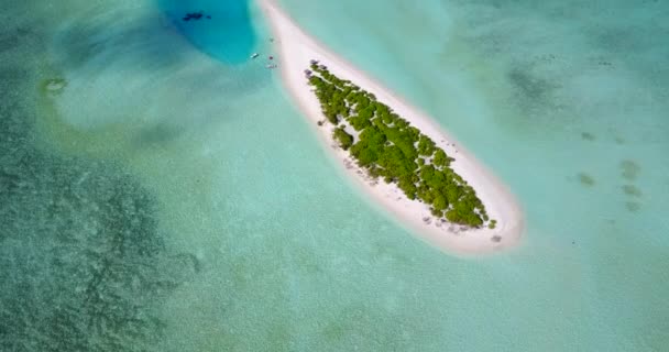 Flygfoto Indiska Oceanen Maldiverna Njuter Sommarsemester — Stockvideo
