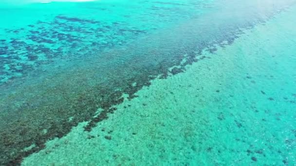 Brillante Vista Mar Naturaleza Exótica Bora Bora Polinesia Francesa — Vídeo de stock