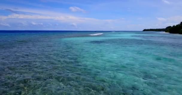 Interrumpir Agua Del Mar Paraíso Veraniego República Dominicana Caribe — Vídeo de stock