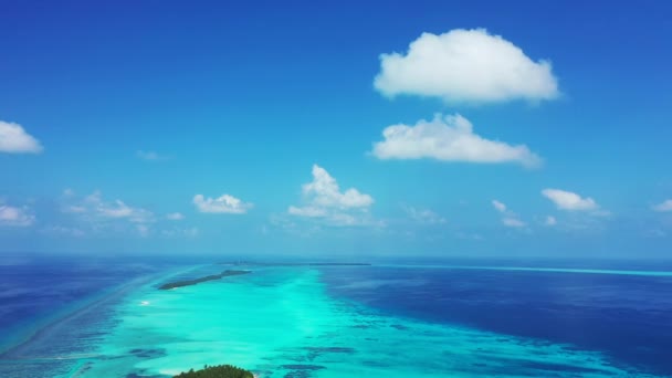 Paisagem Marinha Azul Com Horizonte Borrado Viajar Para Bora Bora — Vídeo de Stock