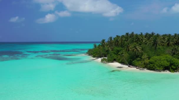 Sabahleyin Turkuaz Sahilde Barbados Karayipler Tropik Cenneti — Stok video