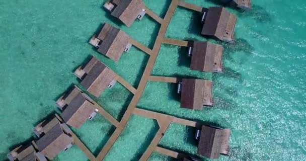 Acogedores Bungalows Isla Lujo Relajación Verano Bora Bora Polinesia Francesa — Vídeo de stock