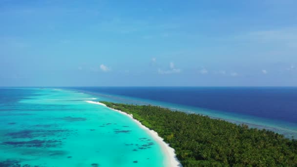 Overdag Zeegezicht Zomer Reis Naar Dominicaanse Republiek Caribisch Gebied — Stockvideo