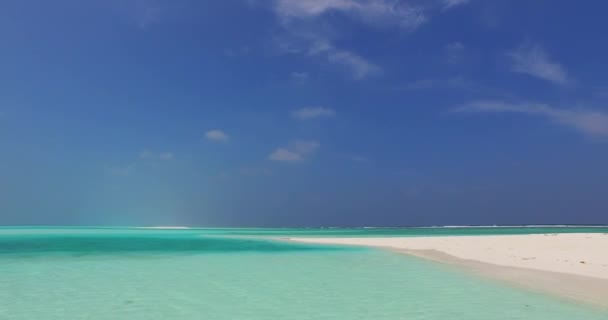 Úžasný Výhled Panenskou Pláž Bílým Pískem Čistou Tyrkysovou Vodou Exotická — Stock video