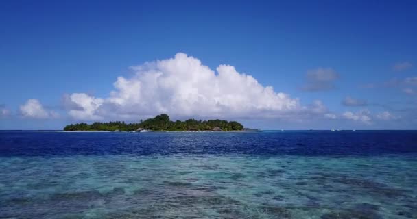 Uitzicht Zee Met Eiland Aan Horizon Landschap Van Jamaica Caribisch — Stockvideo