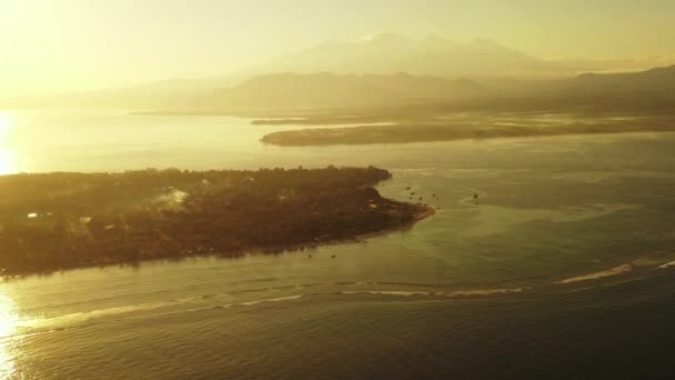Magnetische Meereslandschaft Während Des Sonnenuntergangs Exotische Landschaften Bali Indonesien — Stockvideo