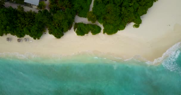 Спокойная Волнистая Морская Сцена Путешествие Бали Индонезия — стоковое видео