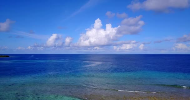 Vista Mar Azul Tranquila Escena Natural Fiyi Oceanía — Vídeo de stock
