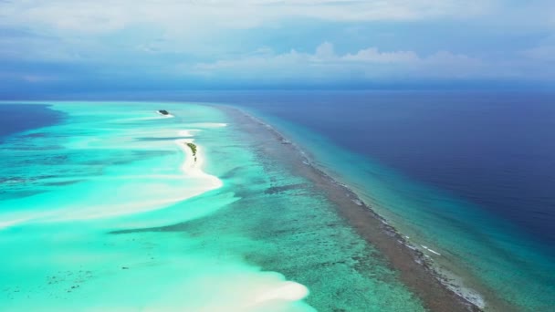 Acqua Turchese Blu Con Isola Tropicale Paesaggio Thailandia — Video Stock