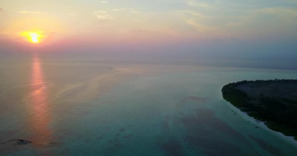 Blick Auf Den Sonnenuntergang Meer Naturlandschaft Bali Indonesien — Stockvideo