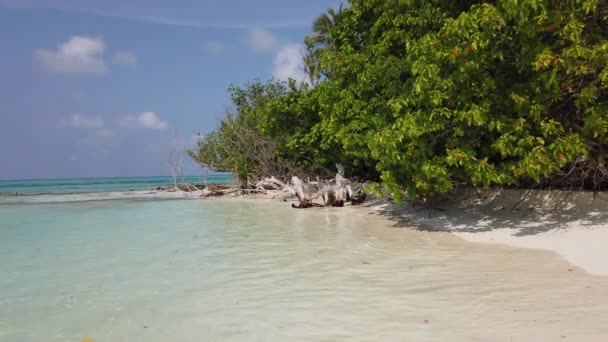 Güneşli Bir Sabah Vakti Deniz Kıyısında Bali Deniz Manzarası — Stok video