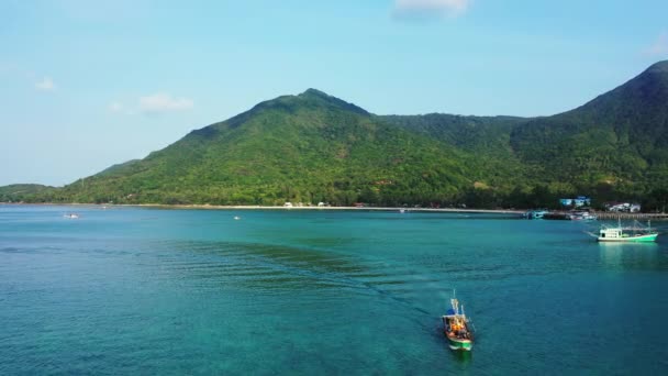 Groene Bergen Het Eiland Tropische Vakantie Bahama Caribisch Gebied — Stockvideo