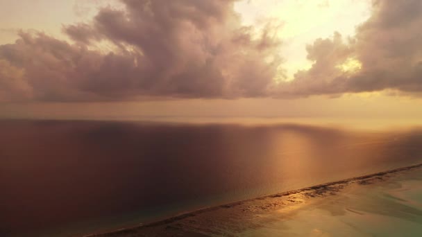 Pôr Sol Calmo Beira Mar Férias Verão Bali Indonésia — Vídeo de Stock