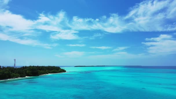 Спокійний Блакитний Бірюзовий Берег Подорож Тропічного Острова Античності Філіппіни — стокове відео