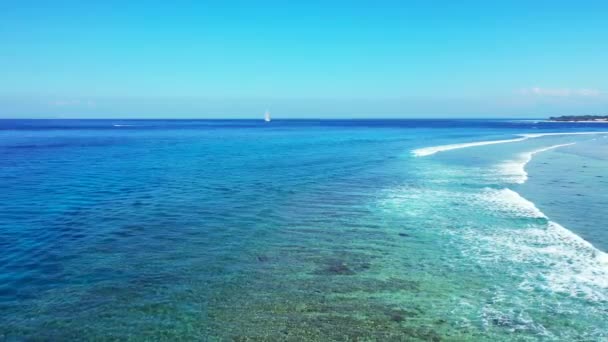 ターコイズブルーの海岸 インドネシアでの夏の休暇 — ストック動画