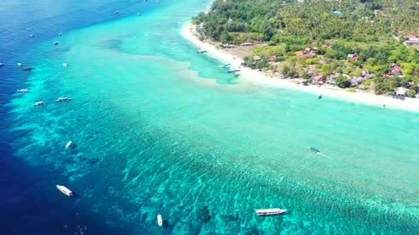 Dron Lecący Nad Wielką Wyspą Letnia Podróż Bali Indonezja — Wideo stockowe