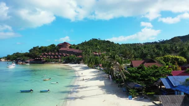 Luxus Bugalows Auf Der Insel Platziert Sommerentspannung Auf Bali Indonesien — Stockvideo